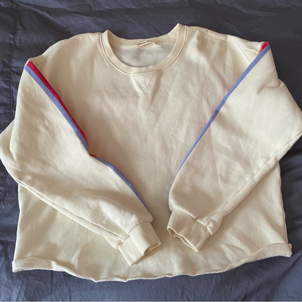 Marine Layer x LF Summit rainbow stripes women’s sweatshirt